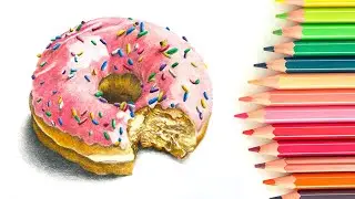 Colored Pencil Lesson - Doughnut with Polychromos Pencils
