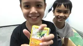 Friends opening Pokémon cards