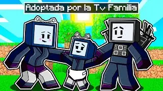 TV WOMEN es ADOPTADA POR EL TITAN TV MAN! 😨 SKIBIDI TOILET EN MINECRAFT - BEBE TV WOMEN