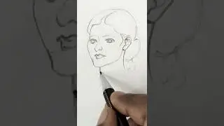 How To Draw Face Sketch #shorts #drawing #face #art #sketch #pencildrawing #easydrawing