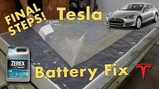 DIY Tesla Battery Pack Repair: Final Steps - Coolant, Ceramic Blanket, and Plastic Sheet