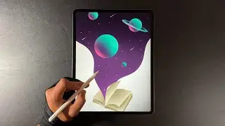 Book Universe 📖 Procreate Drawing