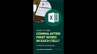 How to add comma after first word in each cell? 