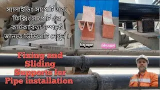 Fixing and Sliding Supports for Pipe installation
