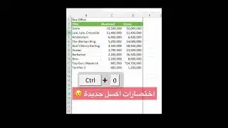 اختصارات اكسل جديدة 😉