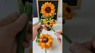 How to make sunflower using pipecleaner #pipecleanercrafts #diy #pipecleanerart