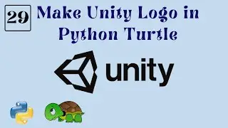 Make Unity Logo in Python Turtle Library | Python Turtle Graphics Tutorial #29 | unity games 3d logo