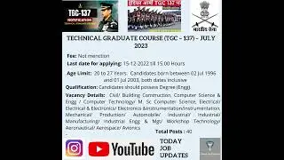 Indian army TGC-137 notification
