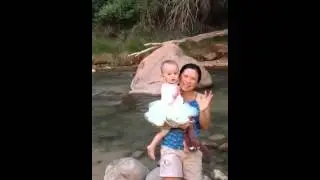 Zion: baby doesn't like cold water