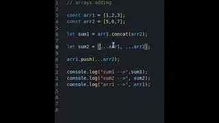 Three types of array adding in javascript #shorts #array