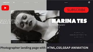 Photograper Landing Page With Gsap Animation