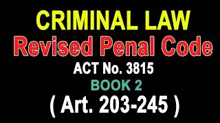 Audio Codal:  Criminal Law Philippines Art 203-245 #audiocodal #readwithme #realhumanvoice #law