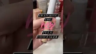 Swatching Tula Radiant Skin Brightening Serum Concealer shade 120 