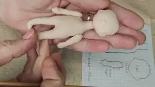 #куклы Учусь шить МИНИ-КУКОЛКУ (рост-10 см). ЧАСТЬ 1.