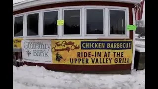 Snowmobile’s and barbecue chicken.