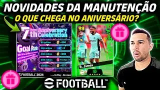 NOVIDADES DA MANUTENÇÃO! MOEDAS GRÁTIS? JOGADORES GRÁTIS? O QUE VEM NA CAMPANHA DE 7 ANOS DO PES?
