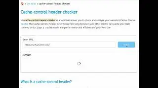 Cache control header checker - Free SEO tool