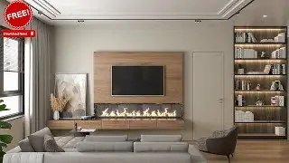 Living room + Kitchen room | Sketchup 2021 | V-Ray 5