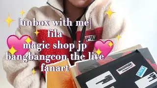 [unbox with me]  ✨💖 JK's FILA fleece, bts magic shop japan dvd, bangbangcon the live goods & fanart!