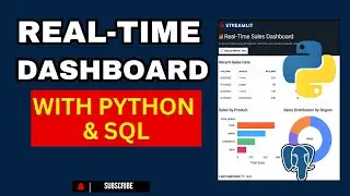 Real-Time Dashboard with Python & SQL | Build Live Charts Using Streamlit + PostgreSQL