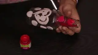 Glass Bottle Decor using Wall Putty
