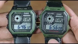 CASIO STANDARD AE-1200WHB-1BV VS AE-1200WHB-3AV