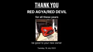 a memento of my red Agya (a good bye Video of my car)