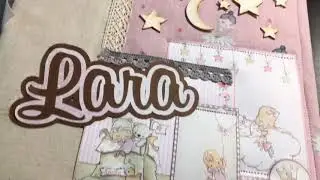 Album Scrapbooking para bebé (tapas forradas en tela) - Lara