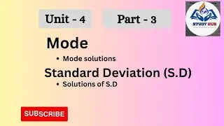 B.ed 2nd semester  / Mode / Standard Deviation