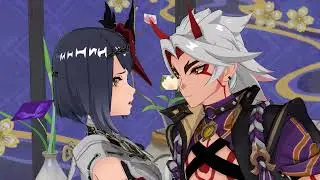 Itto and Sara as Otaku [Genshin Impact]
