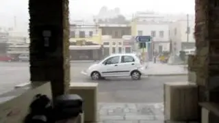 Andros island summer rain