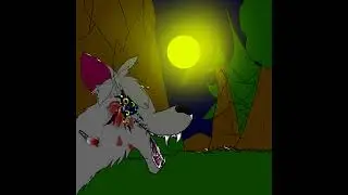 Рисунок монстра-волка. Wolf monster drawing