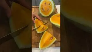 Yellow Watermelon #garden #gardenharvest #harvesttime #watermelon #harvest #homegardening  #growfood
