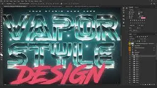 3D 80s Chrome Text Effect