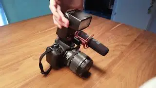 Flasher and microphone with clamp