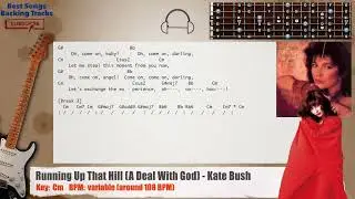 🎸 Running Up That Hill (A Deal With God) - Kate Bush Guitar Backing Track with chords and lyrics