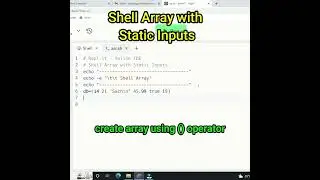 Shell Script to create Array with Static Inputs | Bash Script 