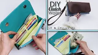 DIY PU LATHER & JEANS WALLET SEWING 😍 BEGINNER FRIENDLY TUTORIAL 