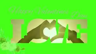 Animated  Happy Valentines Green Screen | Heart Motion Graphics