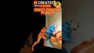🔥NEW 👊👊 AI 😎 Creates3D Crazy Fighter Punch👊 From 🎬 with 2 Clicks