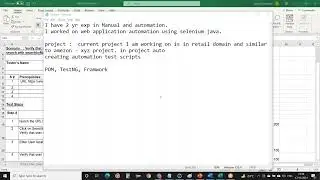 How to explain Project in Interview Test Automation framework in selenium in interviews.