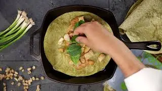 Thai peanut chicken wrap