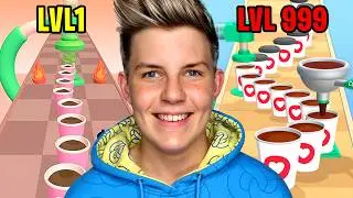 Can We Go NOOB vs PRO vs HACKER in Coffee Stack (ALL LEVELS!) Prezley