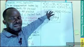 September 2024 WASSCE Objective Test Question No. 44 & 45 on Two Sets Problems