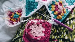 🌷granny square crochet pants #part1