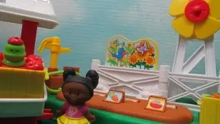 Unboxing LittlePeople Farm Garden & Stand Fisher Price