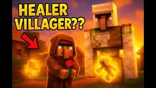 Healer Villager SAVES Iron Golems in Minecraft?! (Village Golem Healer Mod)