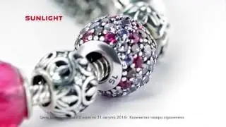 SUNLIGHT: Tropical bracelet with silver charms!