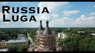 Luga, Russia, from above.