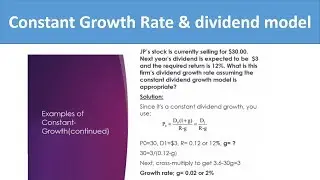 Constant Dividend Growth Model | Solved Example | Finance | Solutioninn.com